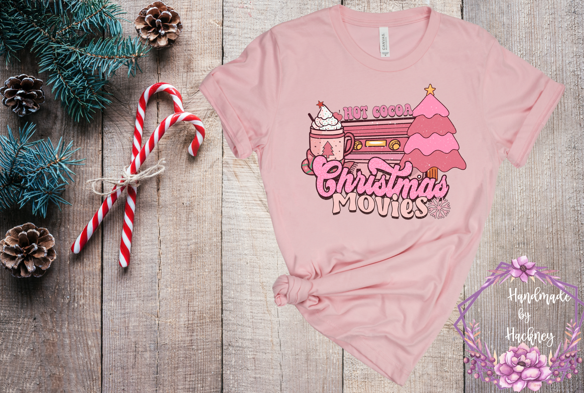 Hot Cocoa Christmas Movies Pink