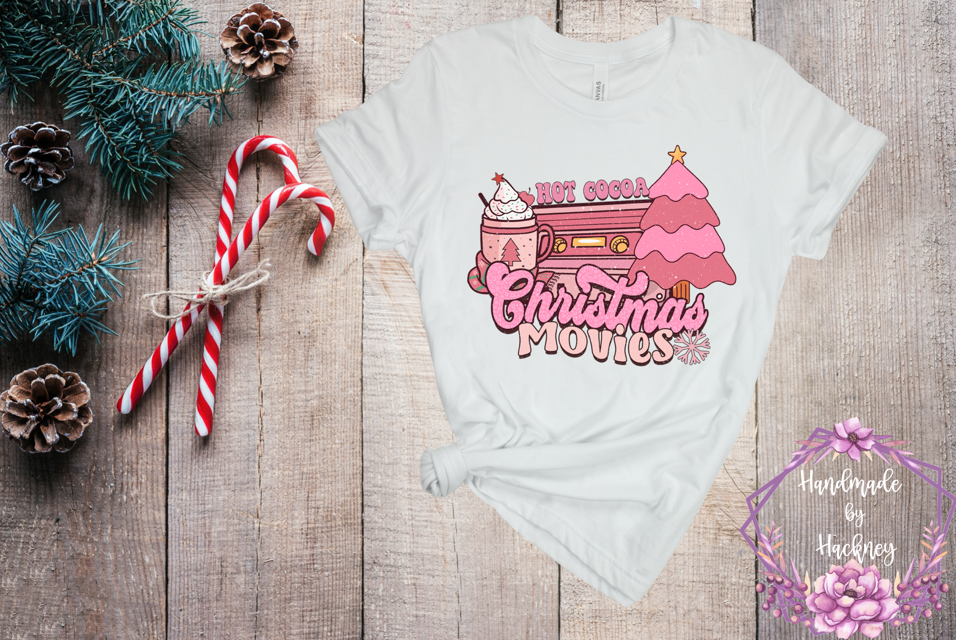 Hot Cocoa Christmas Movies Pink