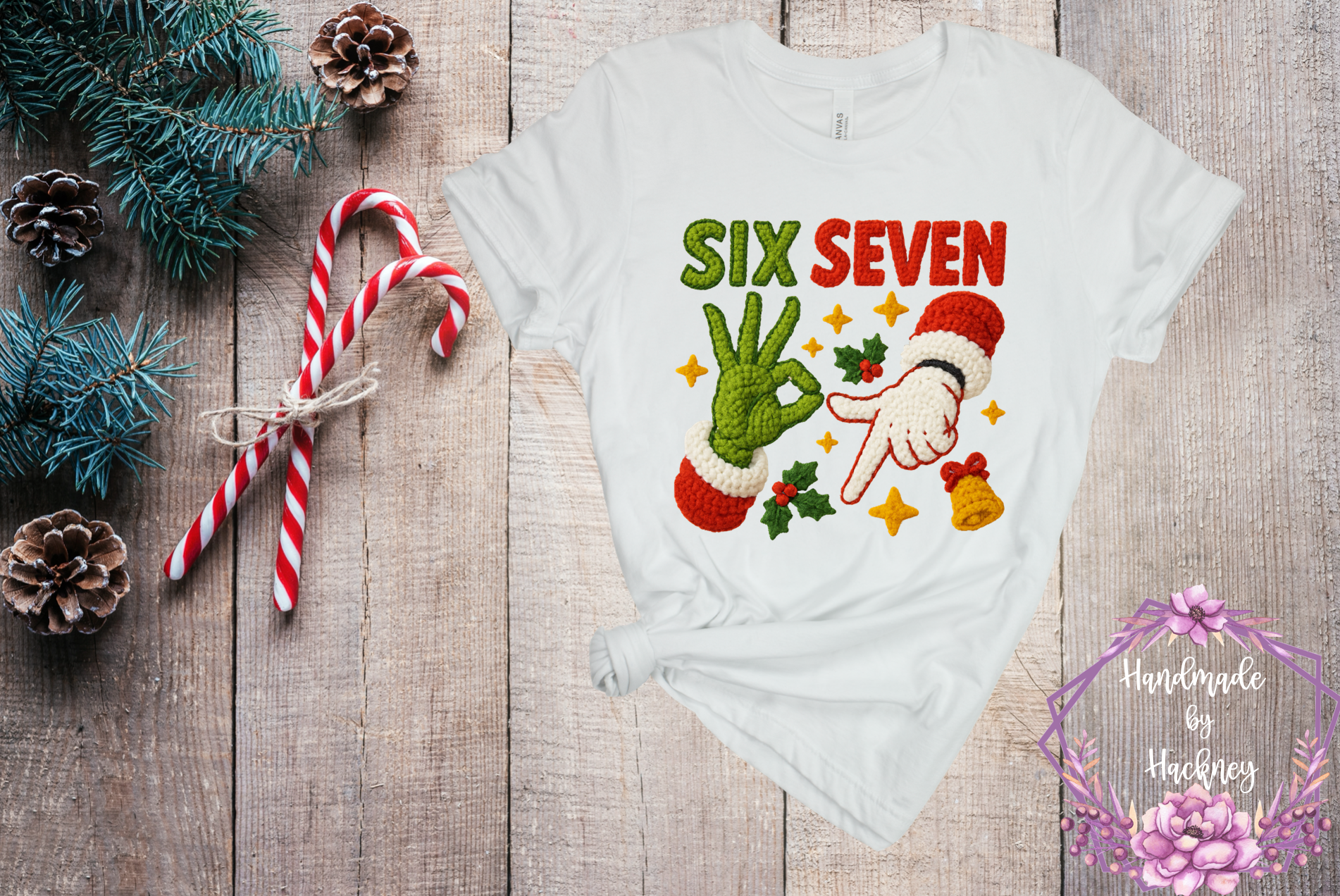 Six Seven Grinch Santa Hands
