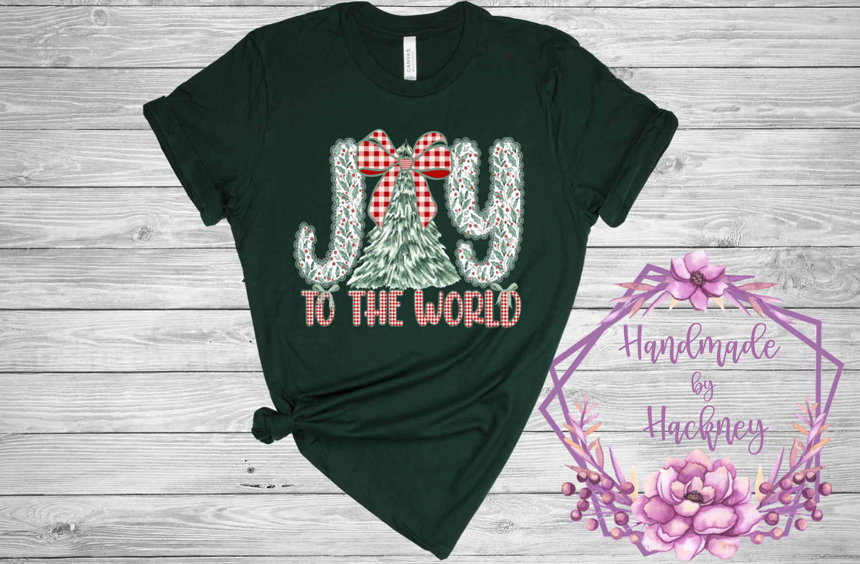 Joy to the World Christmas Tree Bow
